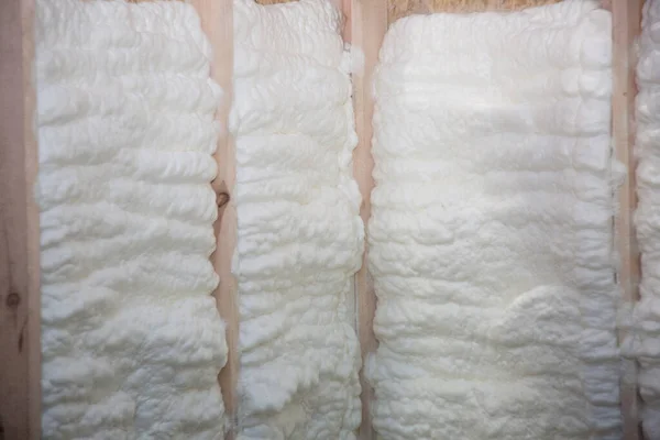 Foam Applied Walls Warm House — Stock Photo, Image
