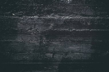 Çizik ve çatlaklarla kaplı siyah reçine duvar dokusu.