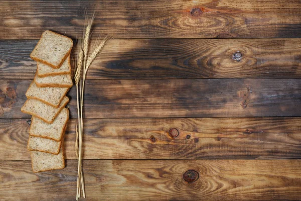 Sliced Fresh Gluten Free Bread Wooden Surface — Stock Photo, Image