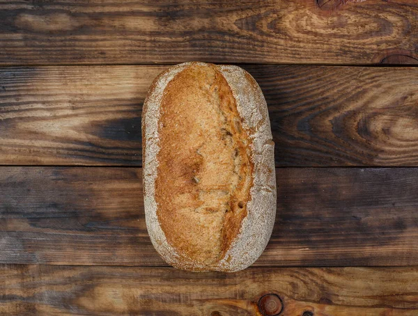 Один Хліб Глютену Білого Хліба Дерев Яній Поверхні — стокове фото