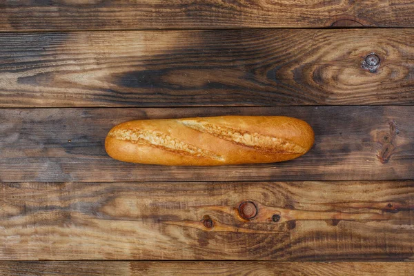 Один Хліб Глютену Білого Хліба Дерев Яній Поверхні — стокове фото