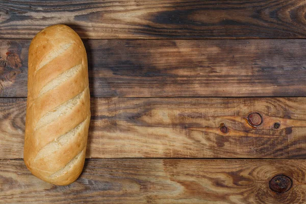 Pão Pão Branco Sem Glúten Superfície Madeira — Fotografia de Stock