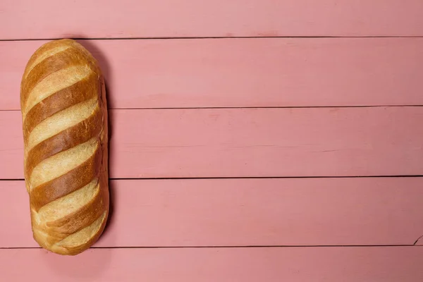 Pão Fresco Pão Sem Glúten Sobre Fundo Rosa — Fotografia de Stock