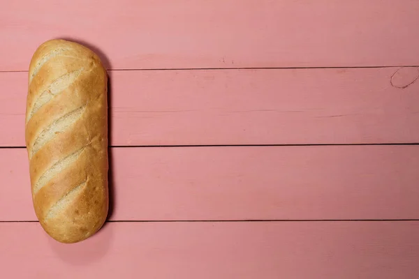 Pão Fresco Pão Sem Glúten Sobre Fundo Rosa — Fotografia de Stock