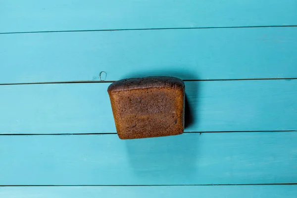 Fresh Gluten Free Bread Blue Background — Stock Photo, Image