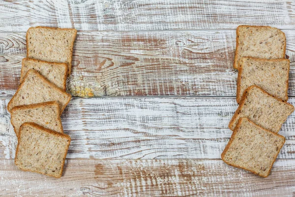 Fresh Gluten Free Bread Wooden Surface Provence Style — Stock Photo, Image