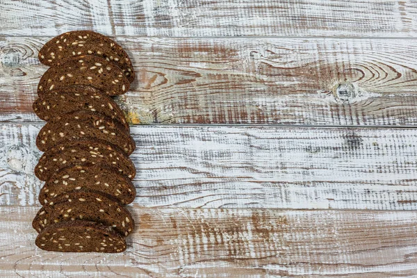 Fresh Gluten Free Bread Wooden Surface Provence Style — Stock Photo, Image