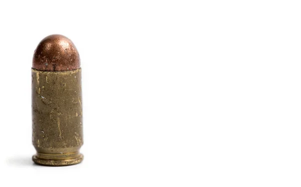 Старая Пуля Пистолета Белом Фоне Близко — стоковое фото