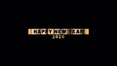 Banner congratulations happy new year 2026, new year, with transparent background, alpha channel