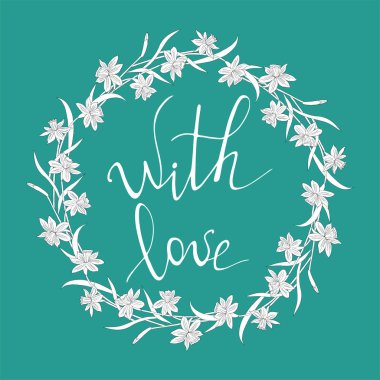 Nergis veya nergis. Vektör çizim