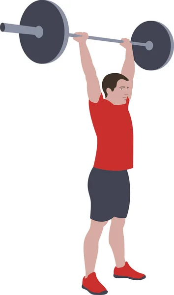 Тренировка Фитнесу Открытого Чемпионата Игр Спортивный Человек Тренировки Тяжелого Веса — стоковый вектор