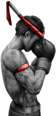 Muay Thai boksörü wai khru Dövüş ritüeli