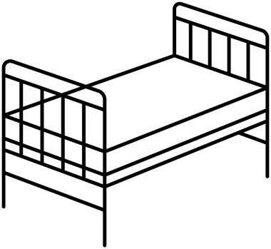 Eski yatak ocak illüstrasyon şeması