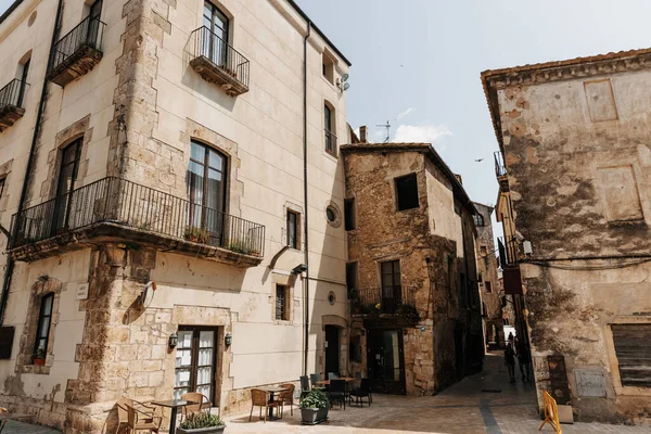 Old Architecture Houses Besalu Costa Brava Spain — Stock Photo, Image