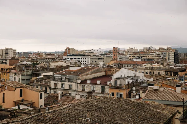 Gerona Spain Houses Old District View Top City — Stock Photo, Image