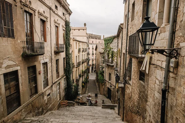 Gerona Spain Houses Old District View Top City — Stock Photo, Image