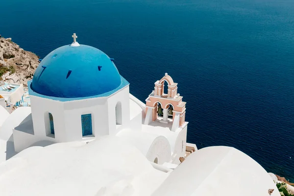 Beyaz Evler Lüks Villalar Oteller Oia Santorini Adası Yunanistan — Stok fotoğraf