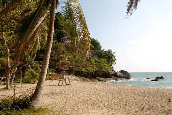 青い海 白い砂とヤシの木とタイの熱帯ビーチ — ストック写真