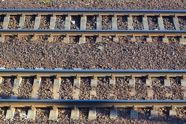 Zwei Eisenbahnstraßen parallel — Stockfoto