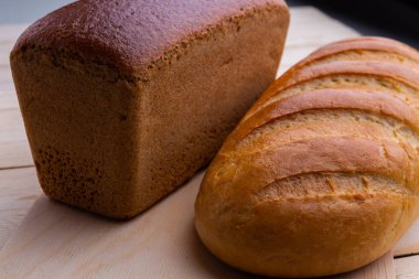 pişmiş ekmek, çavdar tuğla ve somun