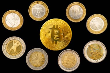 Bitcoin euro para ile arka plan paralar
