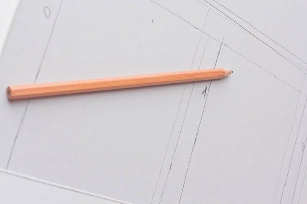 Мальовані проекти з олівцем — стокове фото