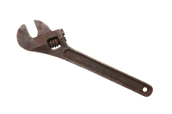 Adjustable wrench isolated on white background — Stock Photo, Image