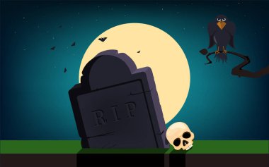 Cadılar Bayramı arkaplanının vektör çizimi