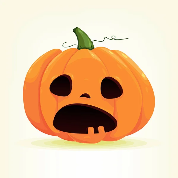 Illustrazione Vettoriale Una Zucca Halloween — Vettoriale Stock