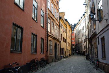 Bisiklet ve windows Osterlanggatan, Gamla Stan, Stockholm
