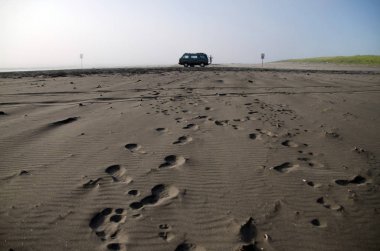 Otobüs camper, Long Beach Yarımadası yolda sonuna.