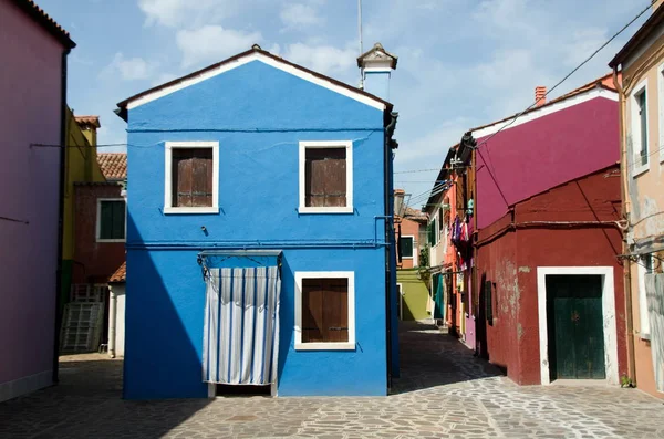 Colorful Houses Burano Island Venice Europe — Stock Photo, Image