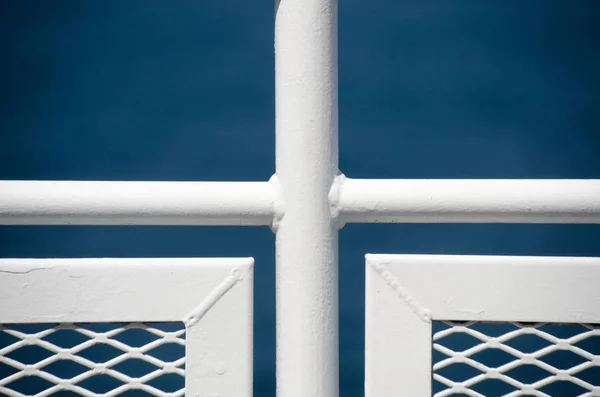 Patterns Made Protective White Barriers Ferry Victoria British Columbia — Stock Photo, Image