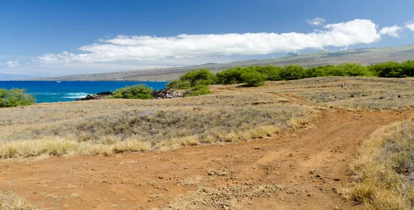 Trail vid kustlinjen mellan Waialea och Hapuna — Stockfoto