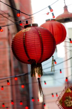 Lanterns in Fan Tan Alley clipart