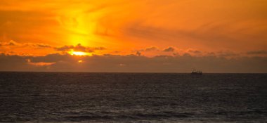 Westport Deniz Feneri Eyalet Parkı, Westport, Grays Harbor yakınlarında gün batımı