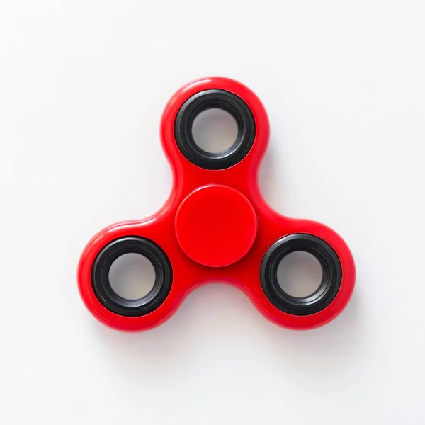 Mainan Yang Populer Fidget Spinner Atas Latar Belakang Putih — Stok Foto