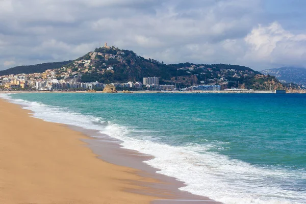 Beautiful Summer Sandy Beach Blanes Spain — Stock Photo, Image