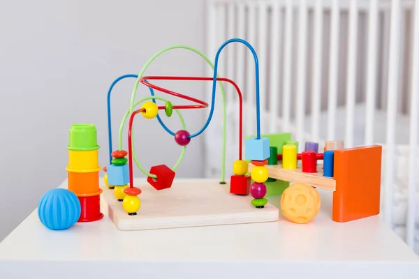 Close Colorous Toys Table — стоковое фото