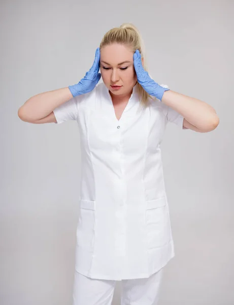 Crise Cuidados Saúde Conceito Pandêmico Vírus Corona Médico Enfermeiro Cosmetologista — Fotografia de Stock