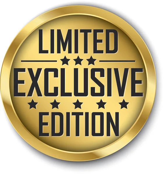 Exclusive Limited Edition Gold Label Vector Illustration — Stock Vector