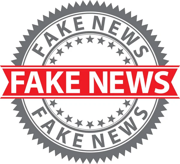 Fake-News-Schild, Fake-News-Plakette, Vektorillustration — Stockvektor