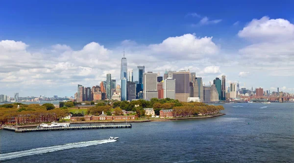 Nueva York Septiembre 2019 Panorama Ciudad Nueva York Desde Bahía —  Fotos de Stock