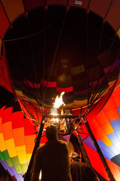 Αερόστατο Ζεστού Αέρα Νύχτα Του Χρόνου — Φωτογραφία Αρχείου
