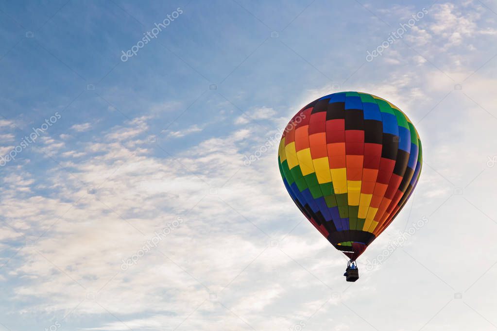 The Hot Air Balloon over the Sky