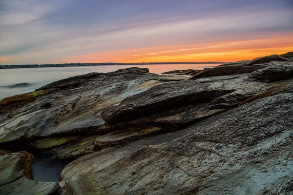 Vacker Solnedgång Stranden — Stockfoto