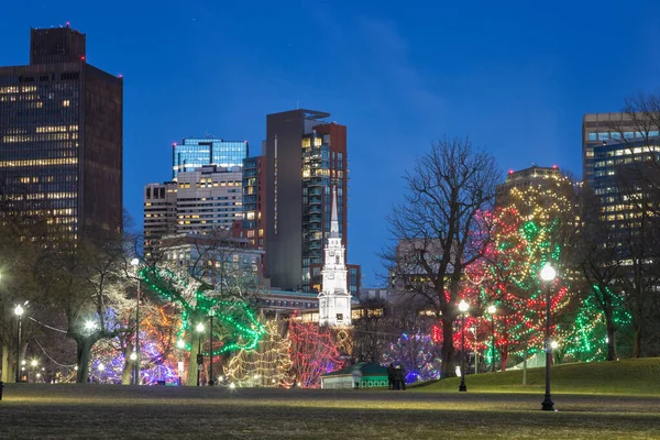 Una Noche Navidad Boston —  Fotos de Stock