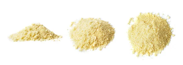 Ground cheese isolated on white background — Stock Photo, Image