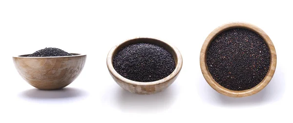 Ham kuru siyah quinoa izole — Stok fotoğraf