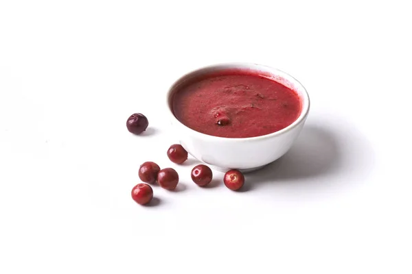 Cranberry sauce isolated on white background — Stock Photo, Image